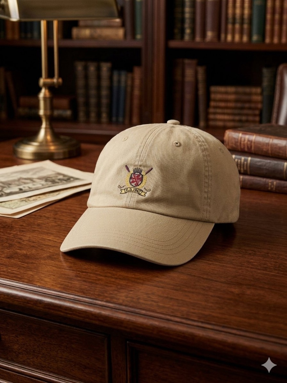 Vintage Rare Tommy Hilfiger Khaki Crest Baseball Cap